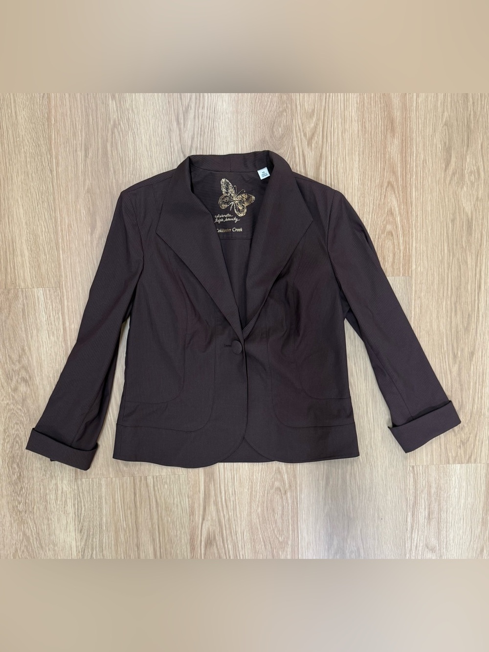 Coldwater Creek Chocolate Brown Single-Button Women's Blazer